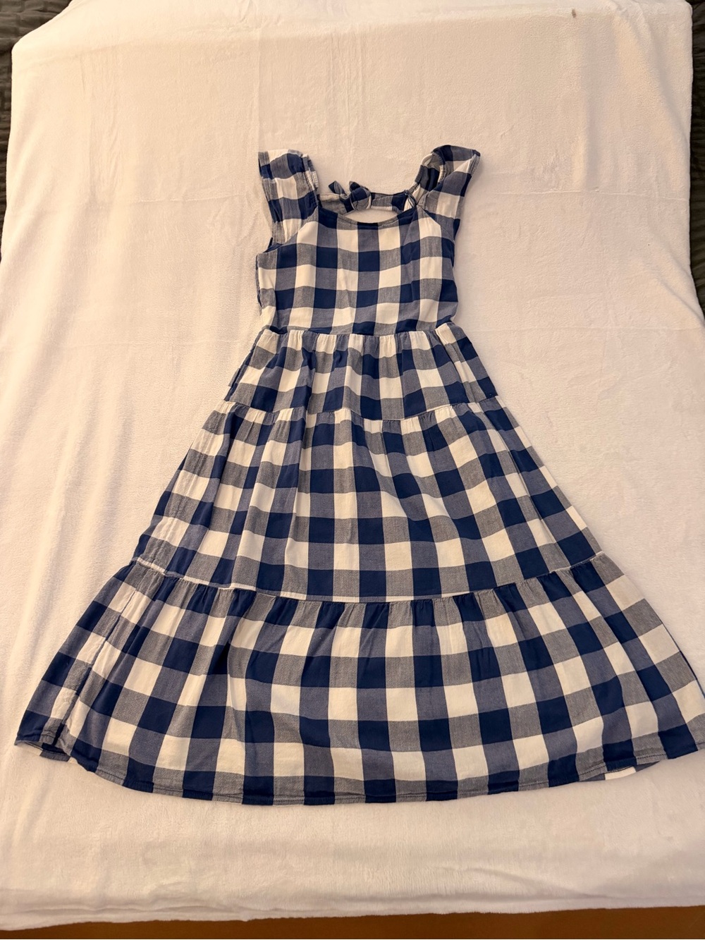Girls Old Navy Gingham Ruffle Sleeve Dress size: L